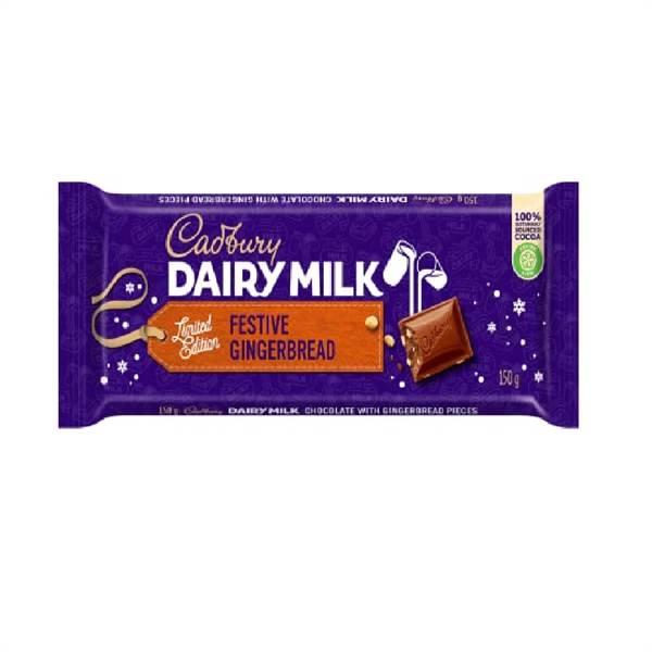 Cadbury Dairy Milk Festive Gingerbread Chocolate Imported